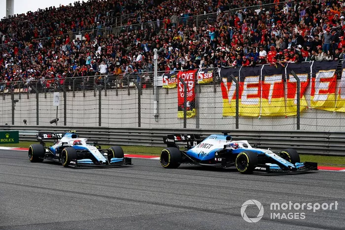 George Russell, Williams Racing FW42 y Robert Kubica, Williams FW42 