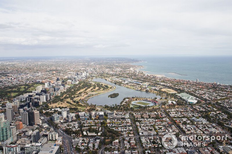 Vista Aérea sobre Albert Park