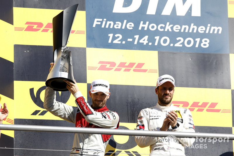 Champion Podium: second place René Rast, Audi Sport Team Rosberg