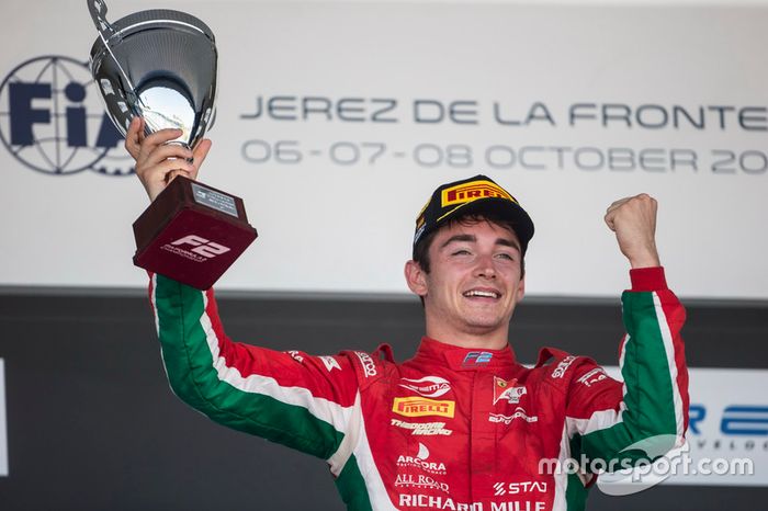 Charles Leclerc, PREMA Powerteam en el podio
