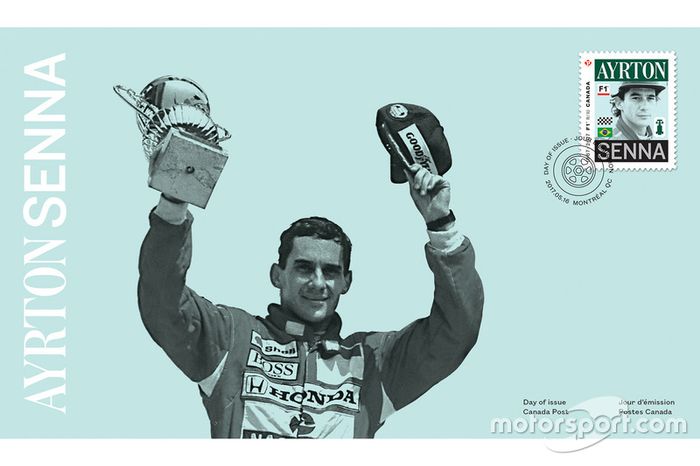 Sello de correos de Ayrton Senna