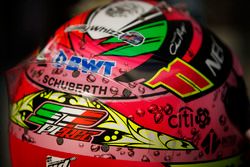 Sergio Pérez, Force India, casco detalle