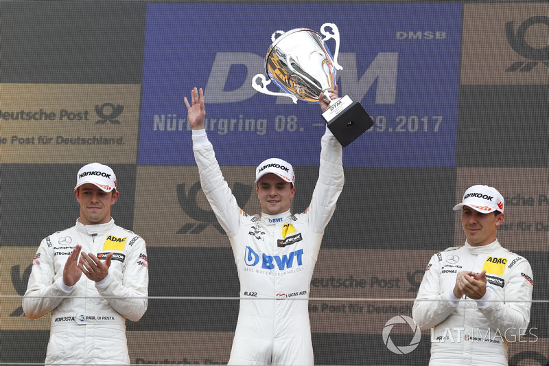 Podium: Race winner Lucas Auer, Mercedes-AMG Team HWA, Mercedes-AMG C63 DTM, second place Paul Di Re