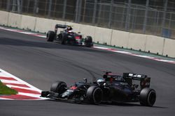 Fernando Alonso, McLaren Honda F1 Team MP4-31 leads Jenson Button, McLaren Honda F1 Team MP4-31