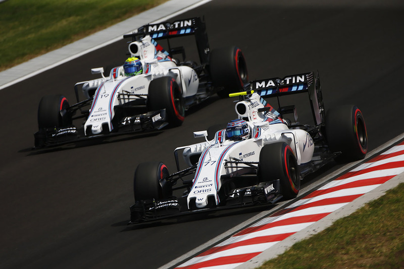 Valtteri Bottas, Williams FW38 y Felipe Massa, Williams FW38