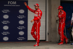 Sebastian Vettel, Ferrari ve Kimi Raikkonen, Ferrari, parc ferme