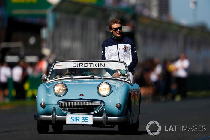 Sergey Sirotkin, Williams Racing, en el desfile de pilotos