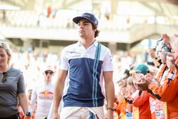 Lance Stroll, Williams, in the drivers parade