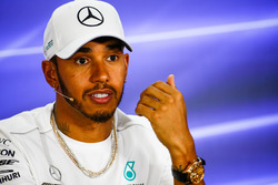 Lewis Hamilton, Mercedes AMG F1, in the press conference