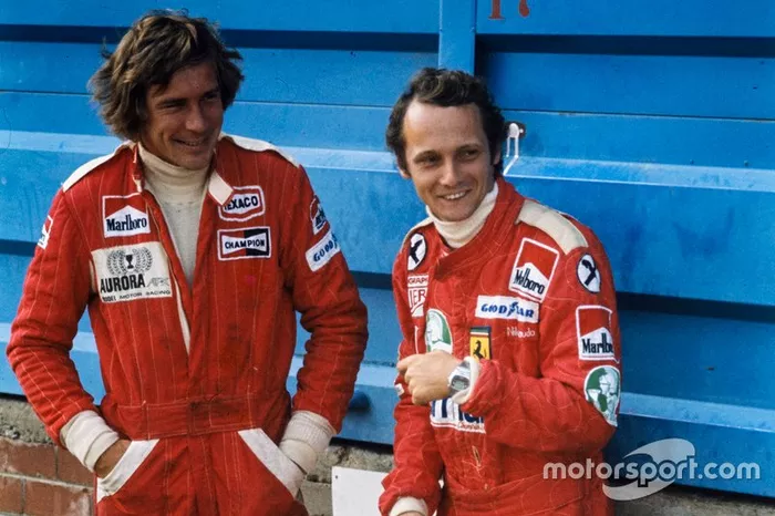 Niki Lauda, Ferrari y James Hunt, McLaren