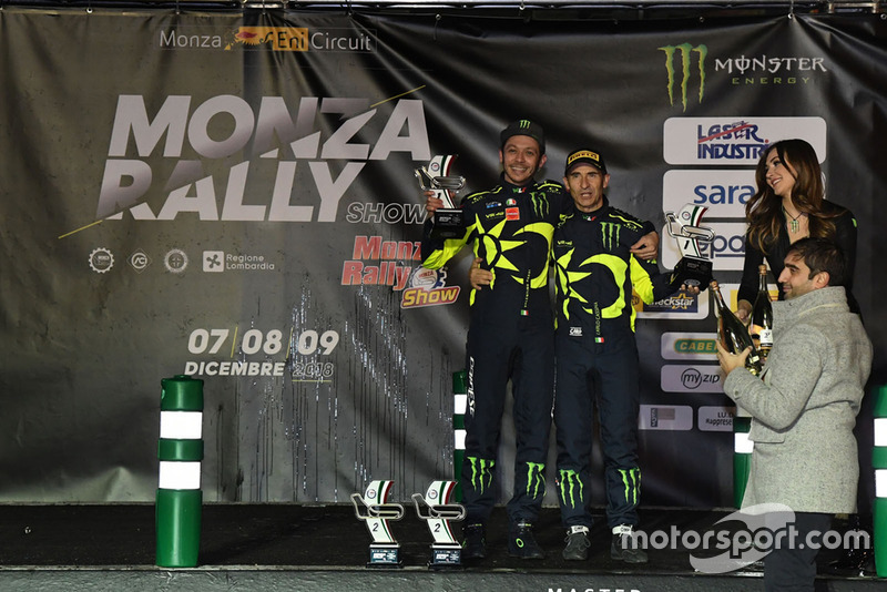 Valentino Rossi et Carlo Cassina, vainqueurs du Monza Rally Show