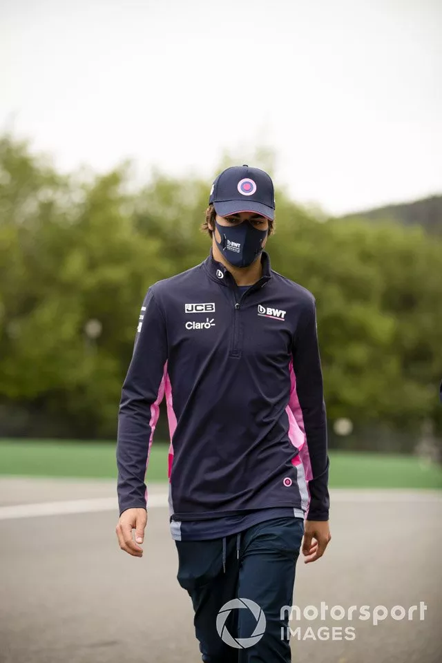 Lance Stroll, Racing Point, recorre la pista de Spa