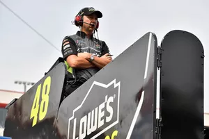 Jimmie Johnson, Hendrick Motorsports, Chevrolet Camaro Lowe's for Pros Chad Knaus