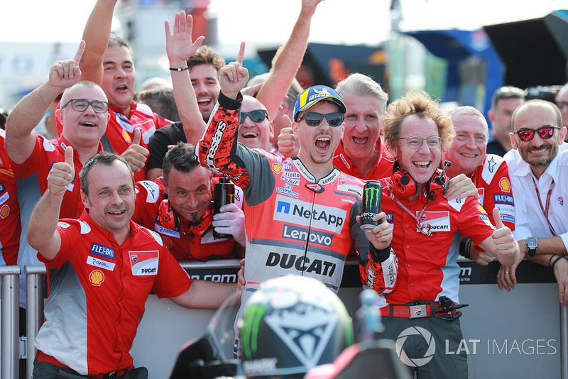Il poleman Jorge Lorenzo, Ducati Team