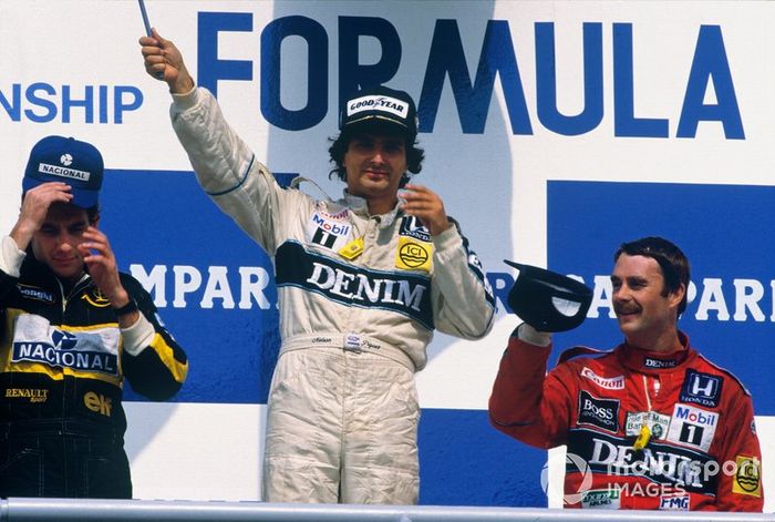 Nelson Piquet, Williams, Ayrton Senna, Lotus, Nigel Mansell, Williams