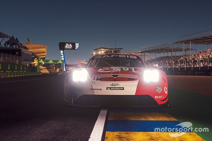 #91 Porsche Esports Team Porsche 911 RSR: AndrÃ© Lotterer, Neel Jani, Mitchell Dejong, Martti Pietila