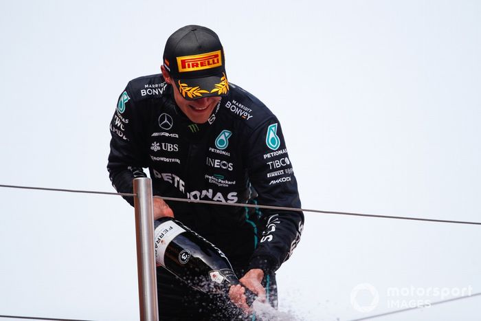 Podio: tercer lugar George Russell, Mercedes-AMG