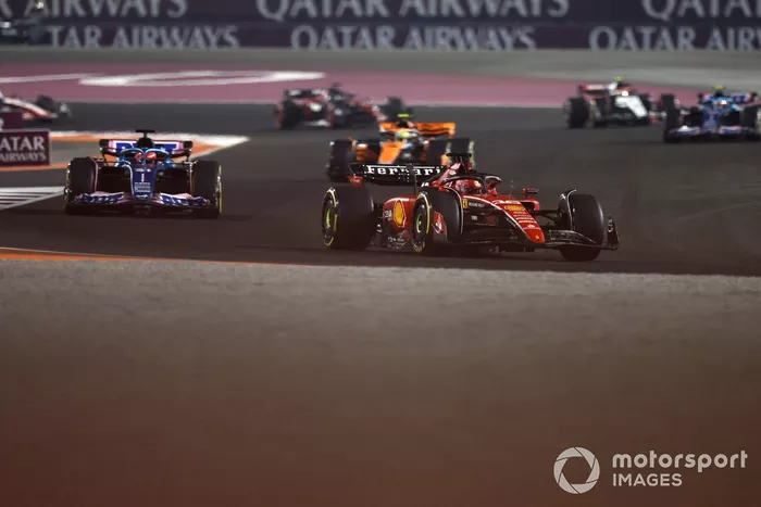 Charles Leclerc, Ferrari SF-23, Esteban Ocon, Alpine A523, Lando Norris, McLaren MCL60