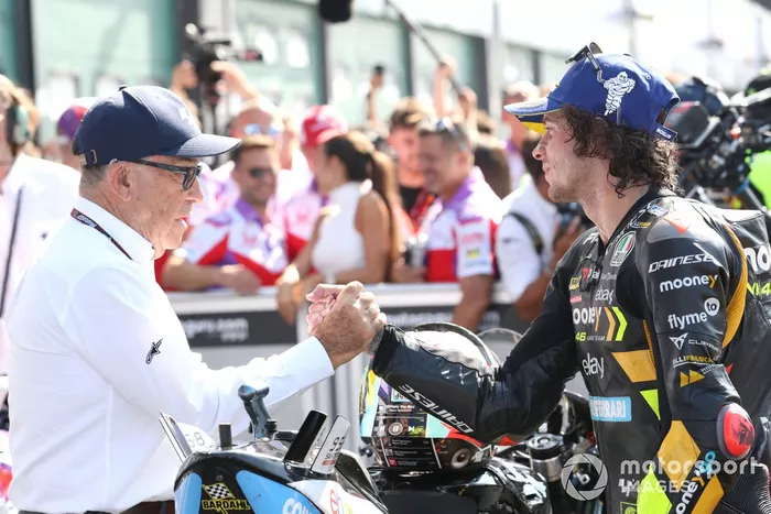 Marco Bezzecchi, VR46 Racing Team, Carmelo Ezpeleta, CEO Dorna Sports