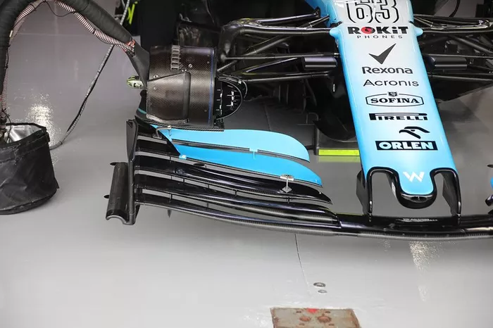 Williams Racing FW42 front wing detail