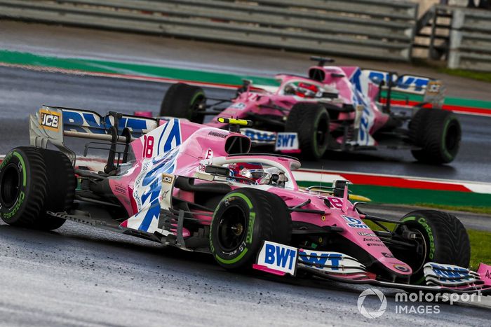 Lance Stroll, Racing Point RP20, Sergio Pérez, Racing Point RP20