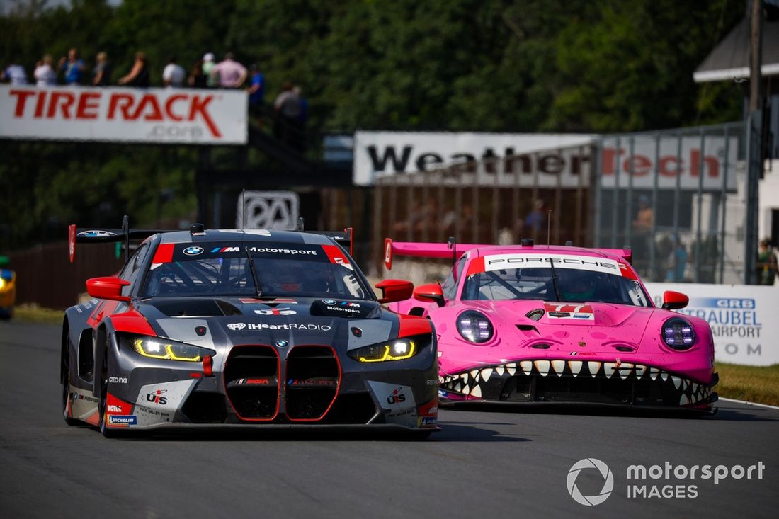 #1 Paul Miller Racing BMW M4 GT3: Bryan Sellers, Madison Snow, #77 AO Racing Porsche 911 GT3 R: Laurin Heinrich