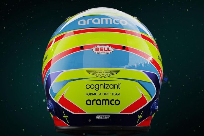 Casco de Fernando Alonso, Aston Martin Racing