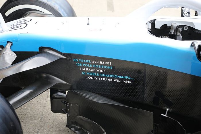 Mensaje para Frank Williams en el Williams FW42