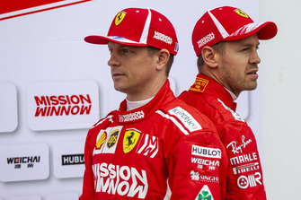 Kimi Raikkonen, Ferrari e Sebastian Vettel, Ferrari