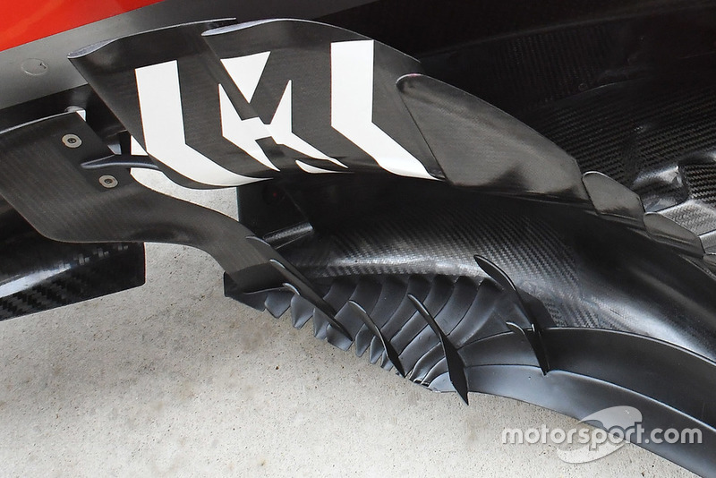 Vue détaillée d'un déflecteur de Ferrari SF71H