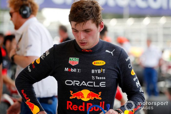 Ganador Max Verstappen, Red Bull Racing, en Parc Ferme
