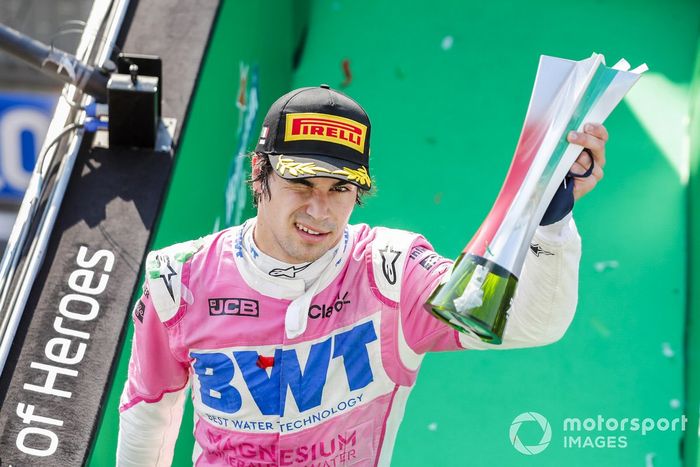 Podio: tercer lugar Lance Stroll, Racing Point