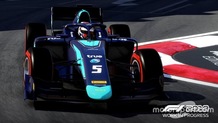 Imagen de la FIA F2  en el videojuego 'F1 2019'