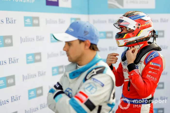 Jérôme d'Ambrosio, Mahindra Racing, with Felipe Massa, Venturi Formula E 