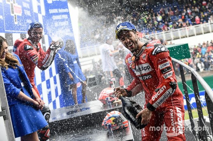 Podio: Andrea Dovizioso, Ducati Team, Danilo Petrucci, Ducati Team