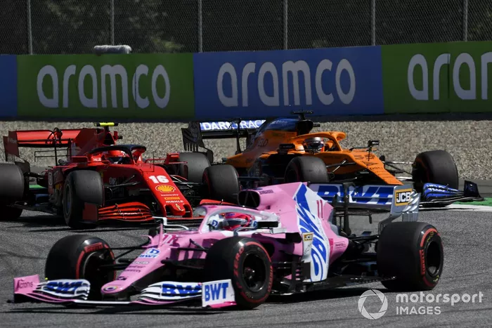Sergio Pérez, Racing Point RP20, Charles Leclerc, Ferrari SF1000, Carlos Sainz Jr., McLaren MCL35