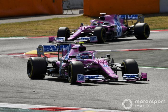 Lance Stroll, Racing Point RP20, Sergio Pérez, Racing Point RP20