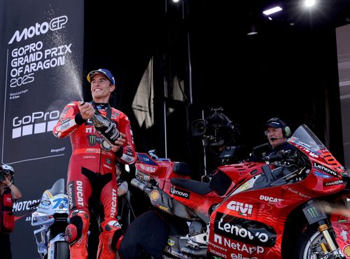 Ganador de la carrera Marc Márquez, equipo Ducati