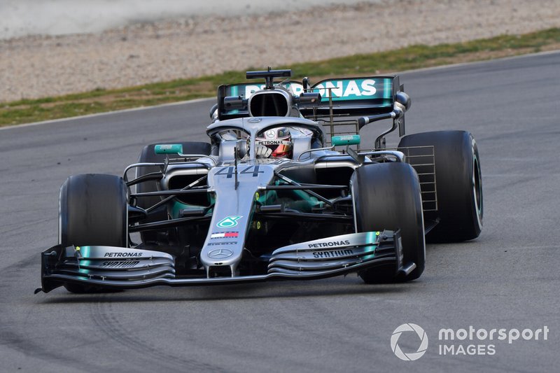 Lewis Hamilton, Mercedes-AMG F1 W10 EQ Power+ with aero sensors