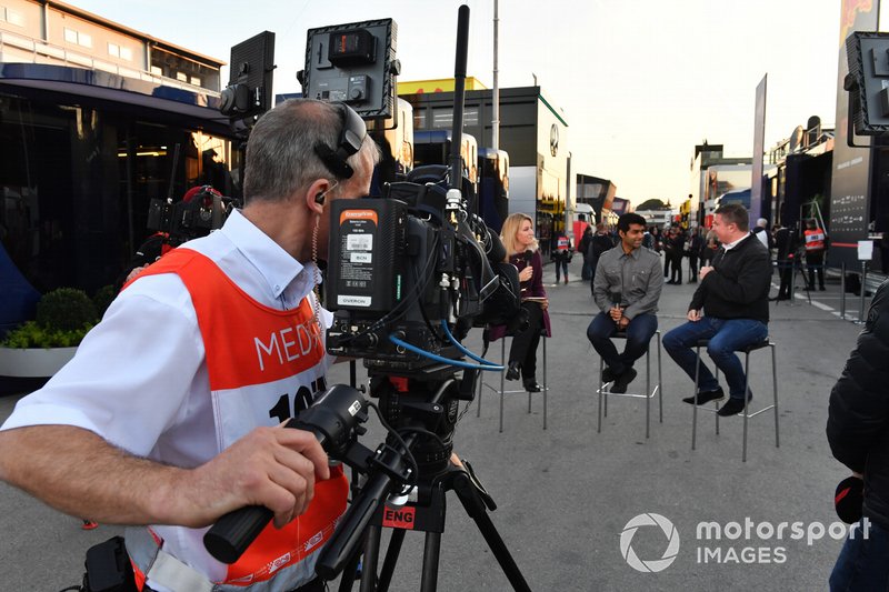 Rachel Brooks, Sky TV, Karun Chandhok, Sky TV and David Croft, Sky TV Commentator