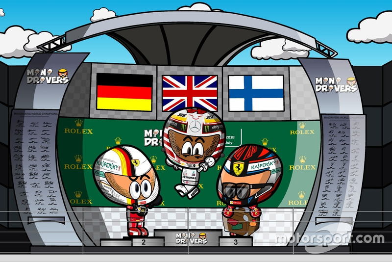 El podio del GP de Hungría de Fórmula 1 2018, por MiniDrivers