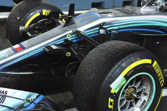La voiture de Valtteri Bottas, Mercedes AMG F1 W09 EQ Power+ dans le Parc Fermé