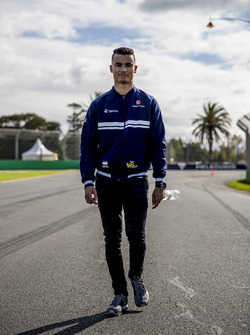 Pascal Wehrlein, Sauber, lors de la reconnaissance de la piste