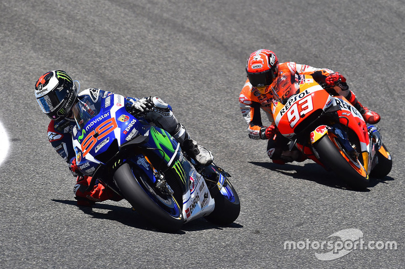 Jorge Lorenzo, Yamaha Factory Racing, und Marc Marquez, Repsol Honda Team