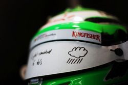 The helmet of Nico Hulkenberg, Sahara Force India F1