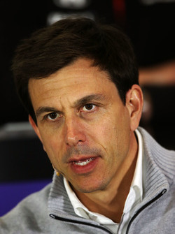 Toto Wolff, Mercedes AMG F1 Shareholder and Executive Director in the FIA Press Conference