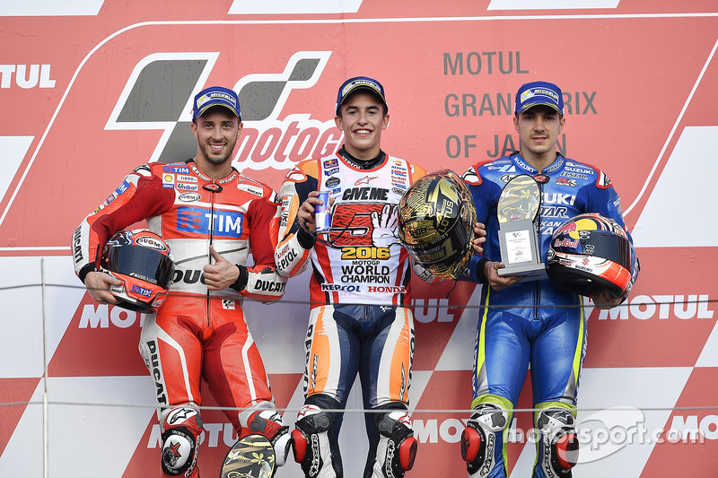 Podium : 1er Marc Márquez, 2e Andrea Dovizioso, 3e Maverick Viñales