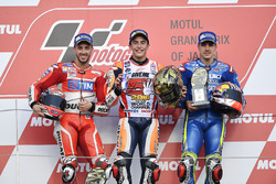 Podium: ganador, Marc Márquez, Repsol Honda Team, segundo, Andrea Dovizioso, Ducati Team, tercero, M