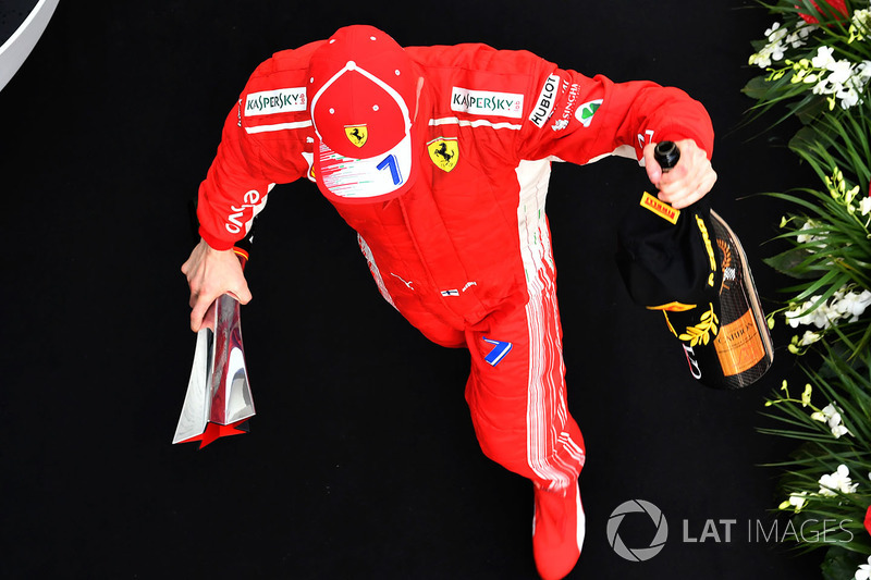 Podio: tercer lugar Kimi Raikkonen, Ferrari