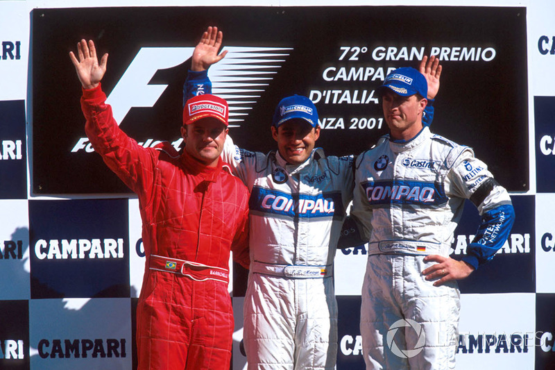 2001: 1. Хуан-Пабло Монтойя, 2. Рубенс Баррикелло, 3. Ральф Шумахер
